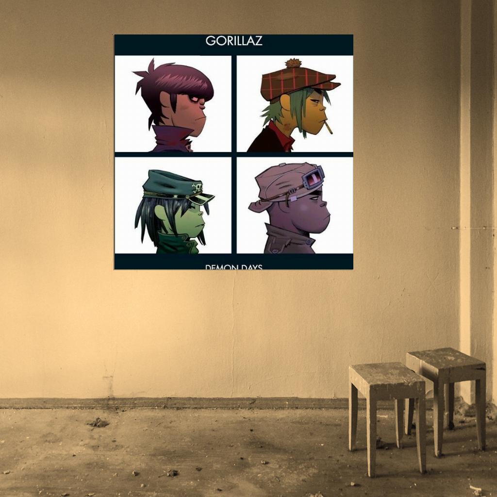 Gorillaz "Demon Days" Music Album HD Cover Art Print Poster