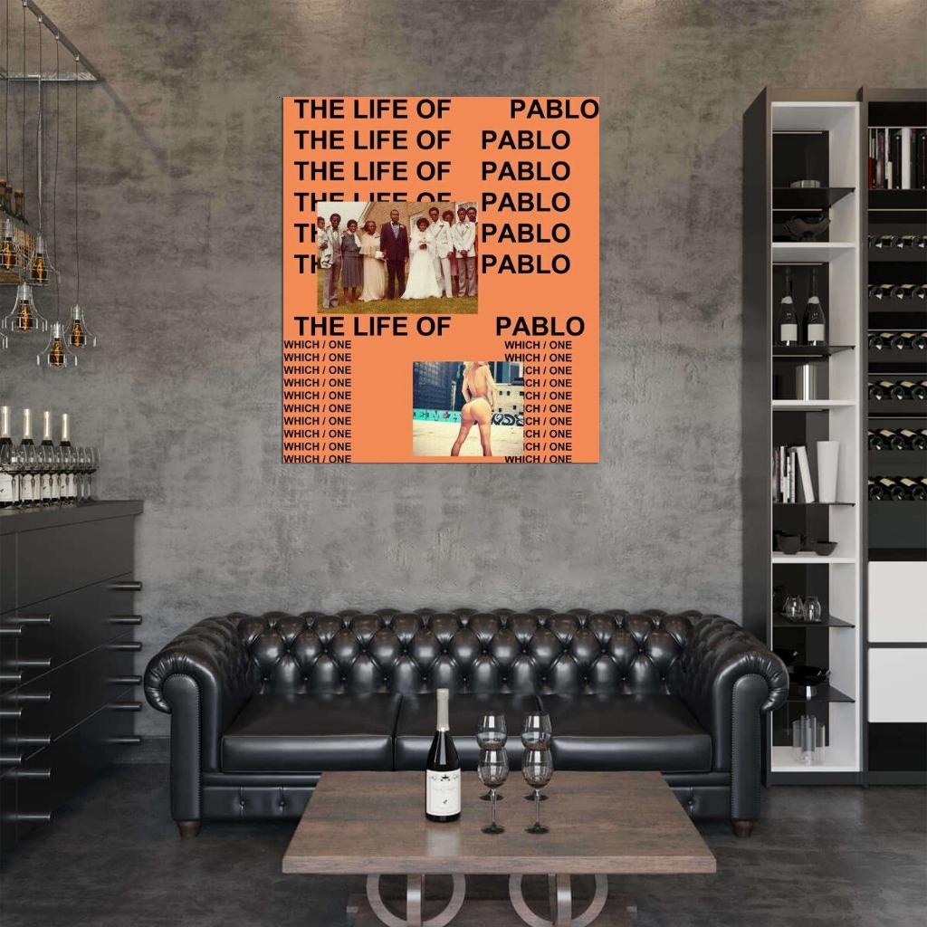 Kanye West "The Life Of Pablo" Album HD Cover Art Music Poster