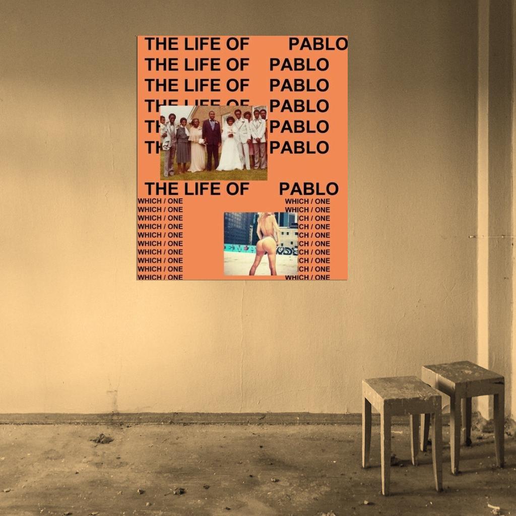 Kanye West "The Life Of Pablo" Album HD Cover Art Music Poster