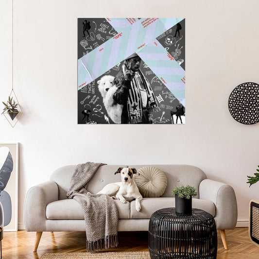Lil Uzi Vert 'Luv Is Rage 2' Album HD Cover Art Music Print Poster - xonomax