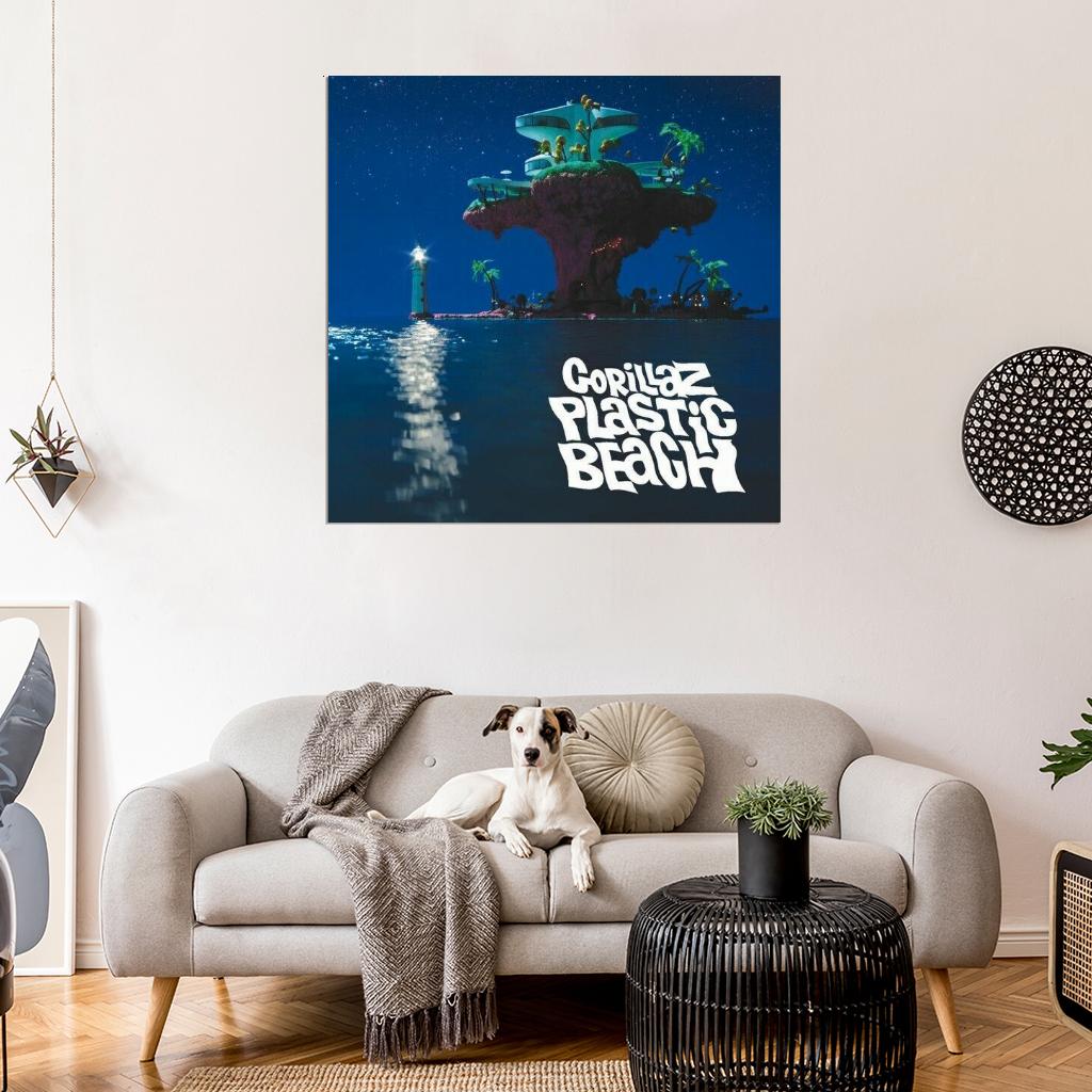 Gorillaz "Plastic Beach" Music Album Cover Art Print Poster - xonomax