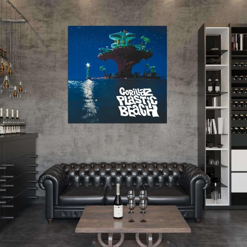 Gorillaz "Plastic Beach" Music Album Cover Art Print Poster - xonomax