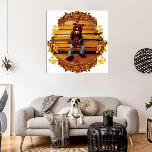 Kanye West "The College Dropout" Album HD Cover Music Poster - xonomax
