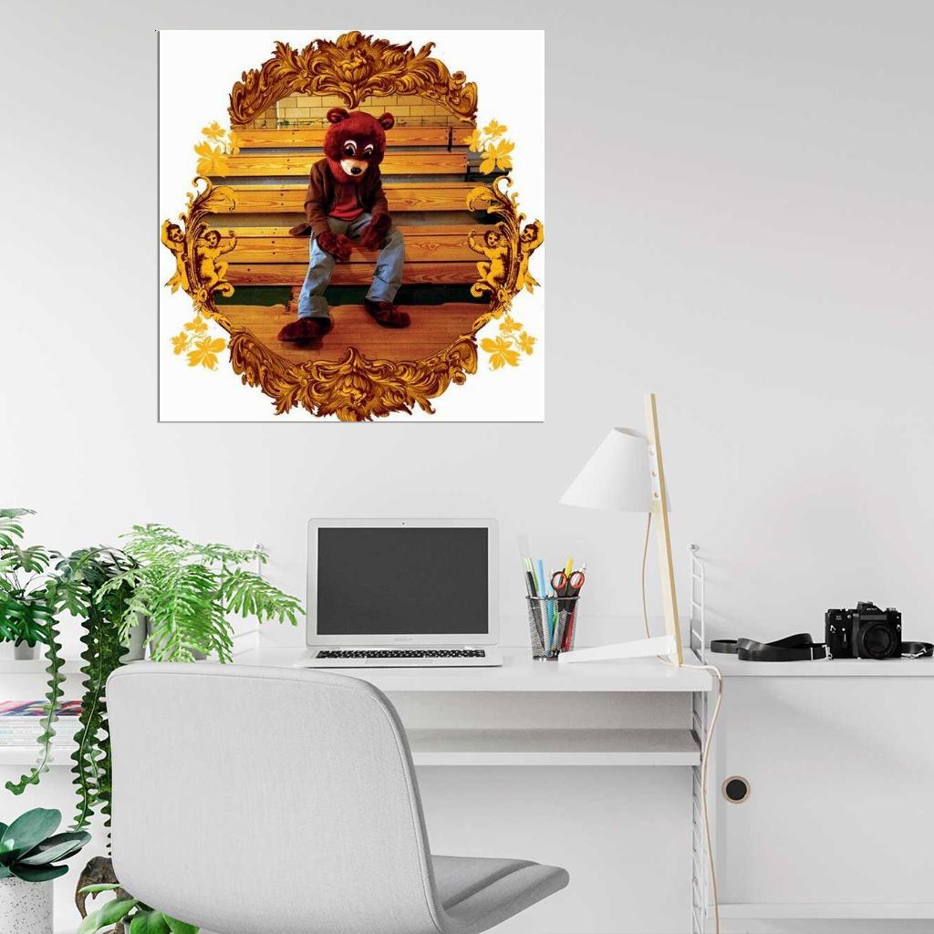 Kanye West "The College Dropout" Album HD Cover Music Poster