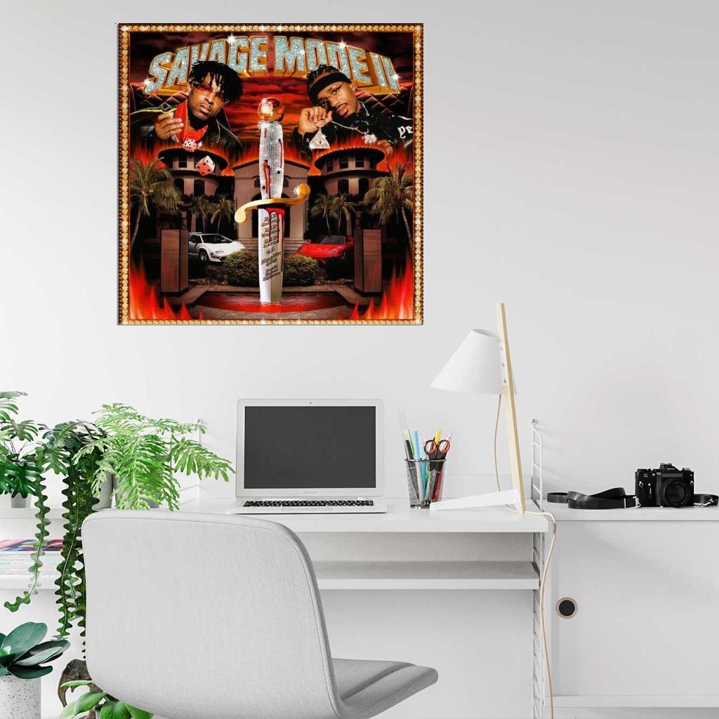 21 Savage & Metro Boomin "SAVAGE MODE II" Cover Music Poster