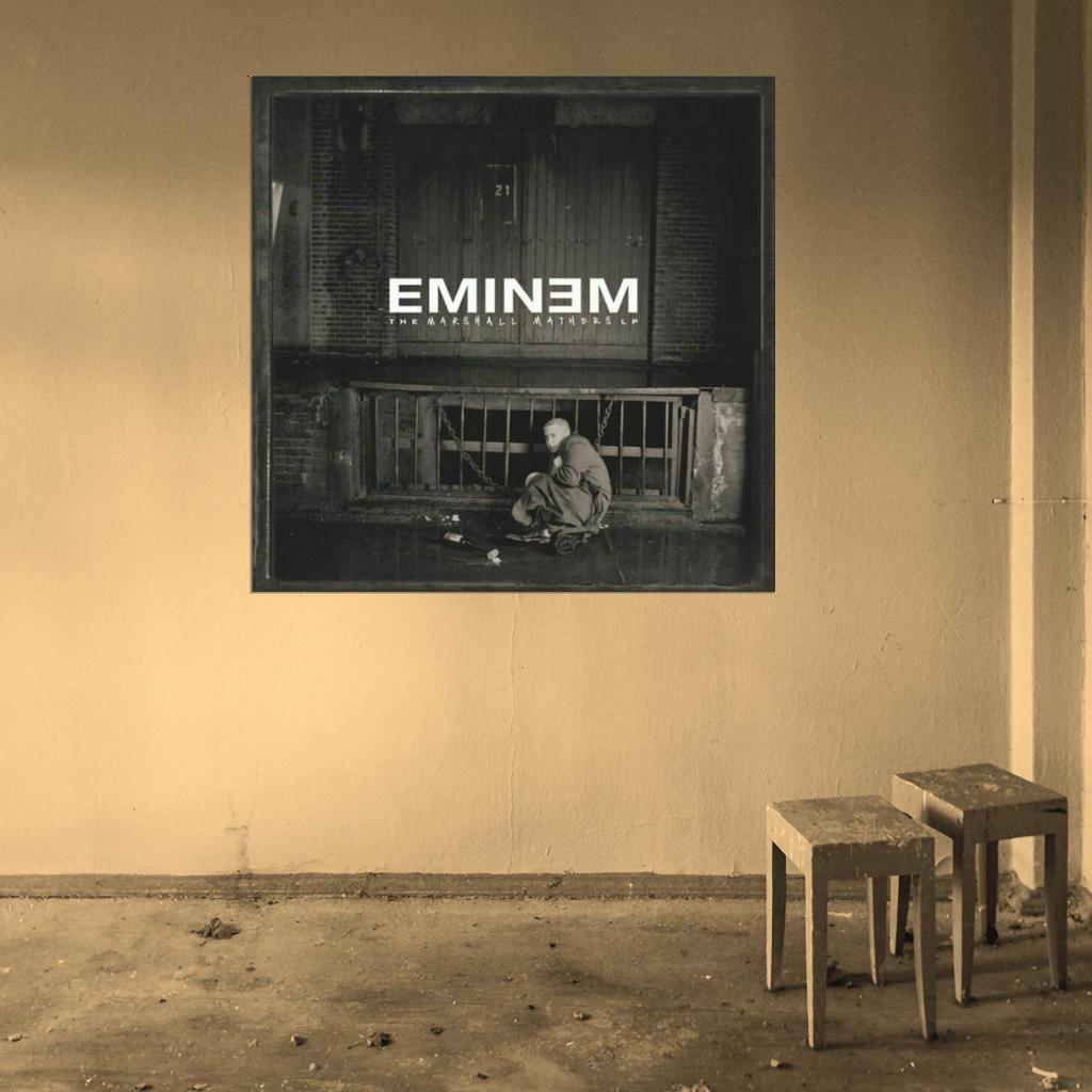 Eminem "The Marshall Mathers LP" Album HD Cover Music Print Poster - xonomax