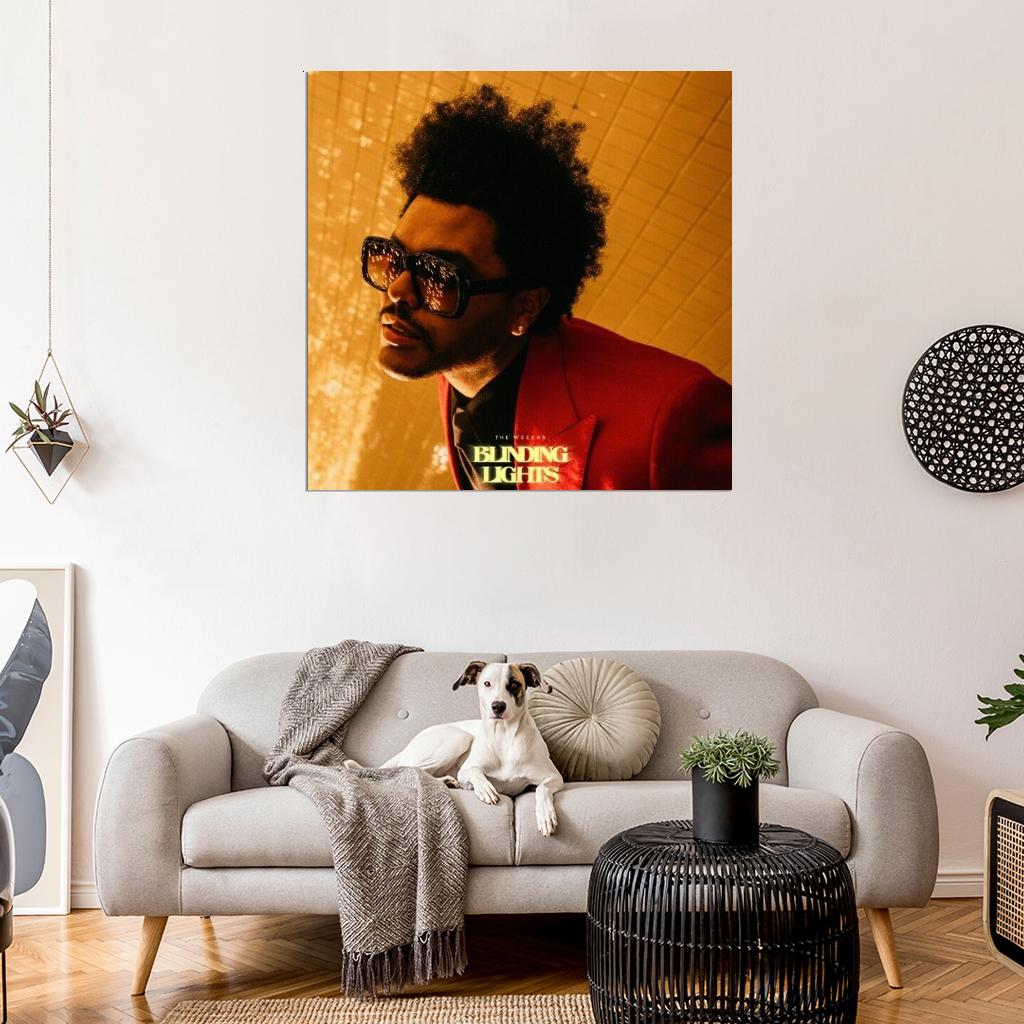 The Weeknd "Blinding Lights" Album HD Cover Art Poster
