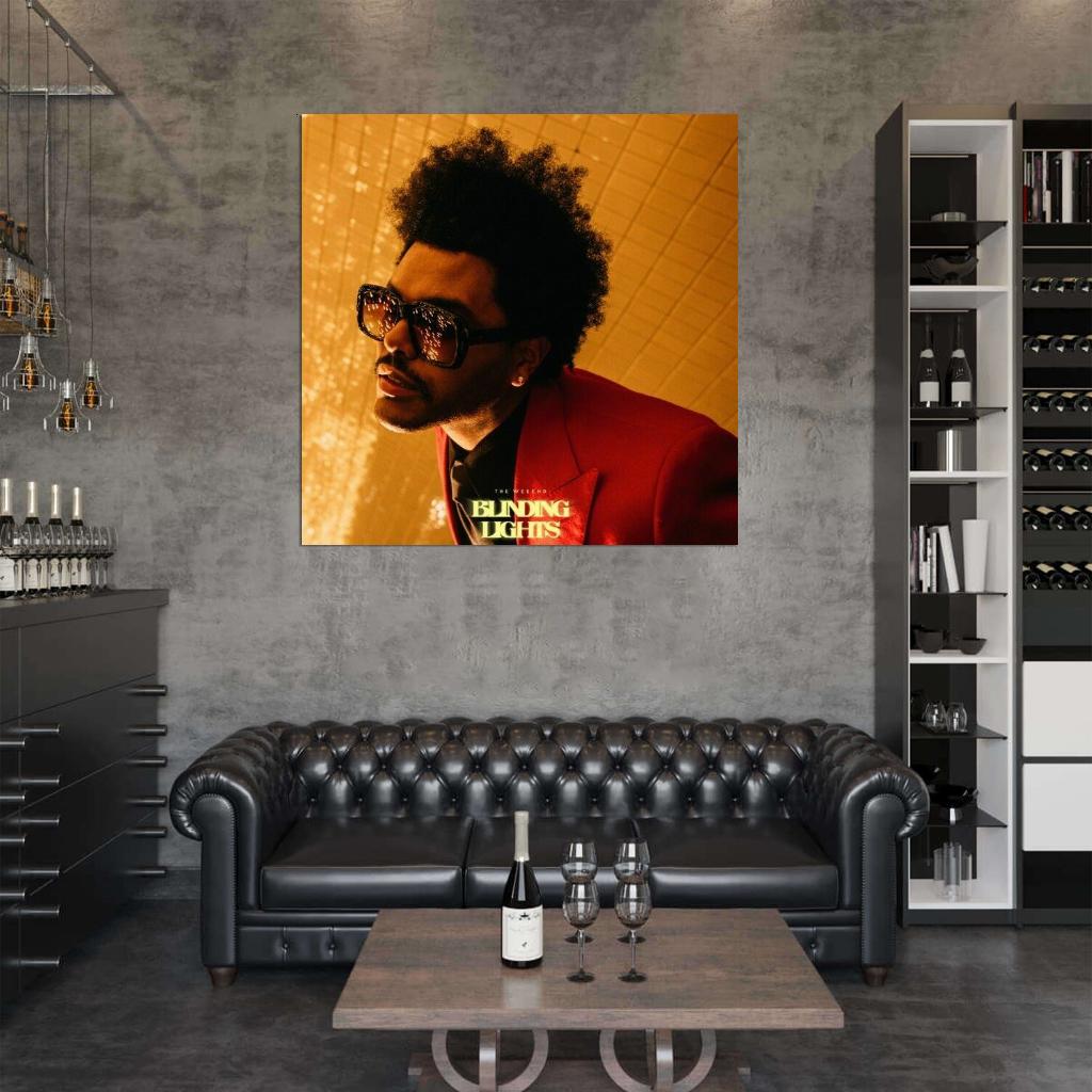 The Weeknd "Blinding Lights" Album HD Cover Art Poster