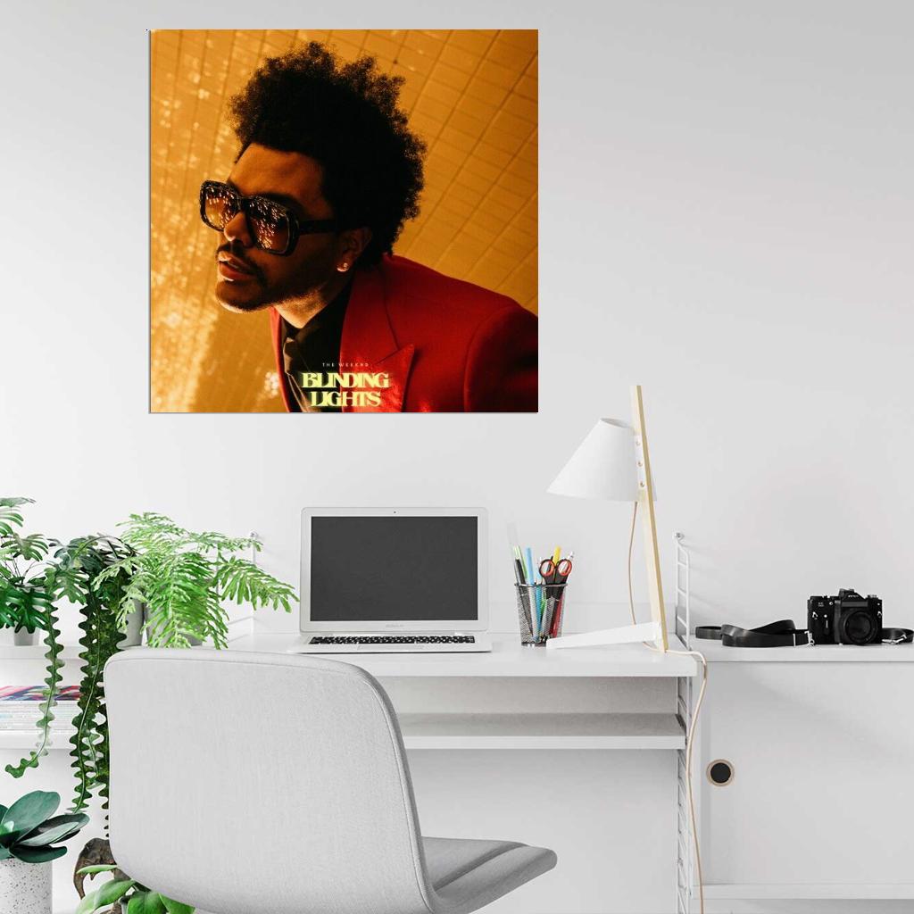 The Weeknd "Blinding Lights" Album HD Cover Art Poster