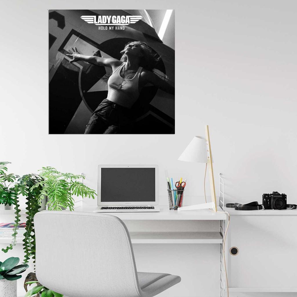 Lady Gaga "Hold My Hand" Music Album HD Cover Art Print Poster