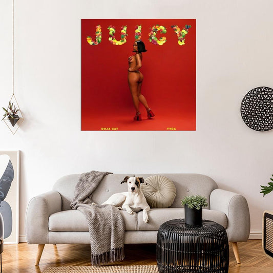 Doja Cat & Tyga "Juicy" Music Album HD Cover Art Poster - xonomax