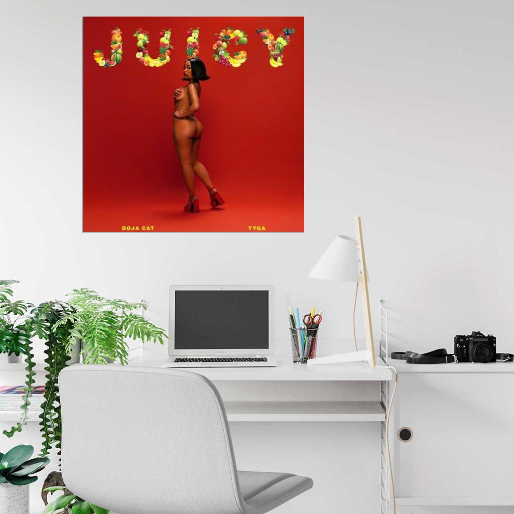 Doja Cat & Tyga "Juicy" Music Album HD Cover Art Poster - xonomax