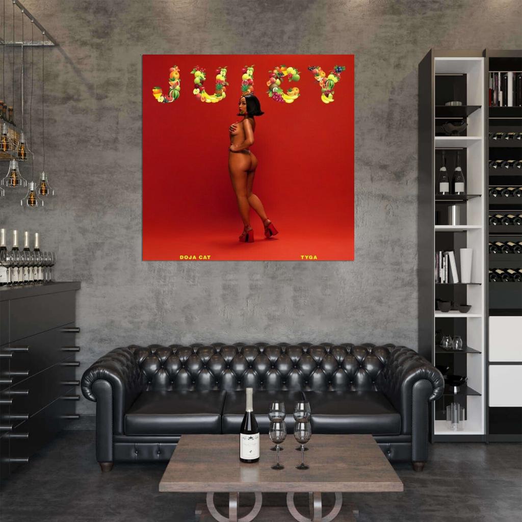 Doja Cat & Tyga "Juicy" Music Album HD Cover Art Poster - xonomax