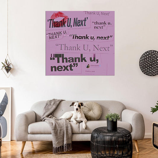 Ariana Grande "thank u next" Album HD Cover Art Music Poster - xonomax