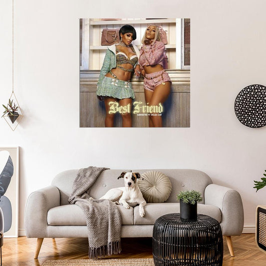 Saweetie “Best Friend (feat. Doja Cat)” Cover Poster - xonomax