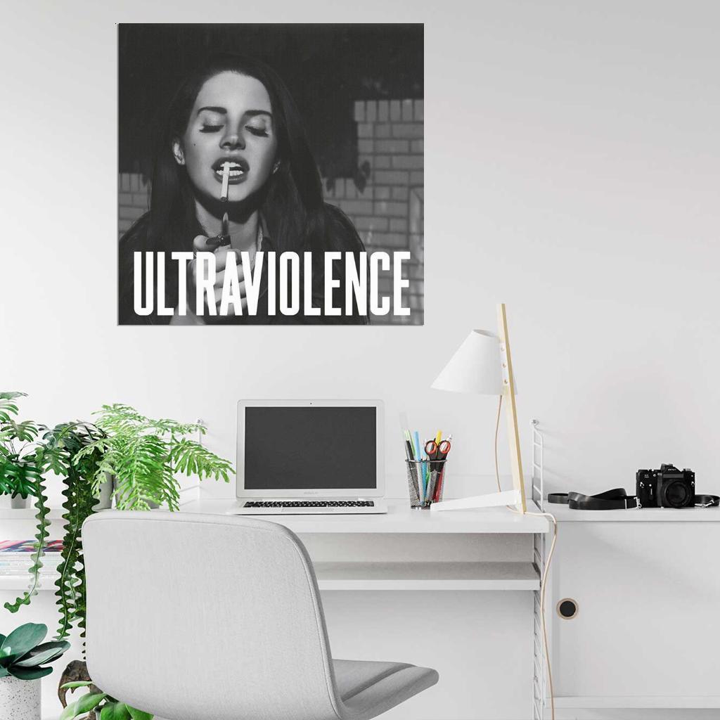 Lana Del Rey Smoking Music Album HD Cover Art Print Poster