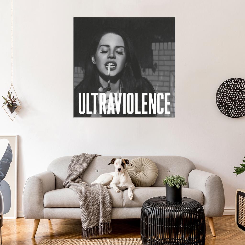 Lana Del Rey Smoking Music Album HD Cover Art Print Poster