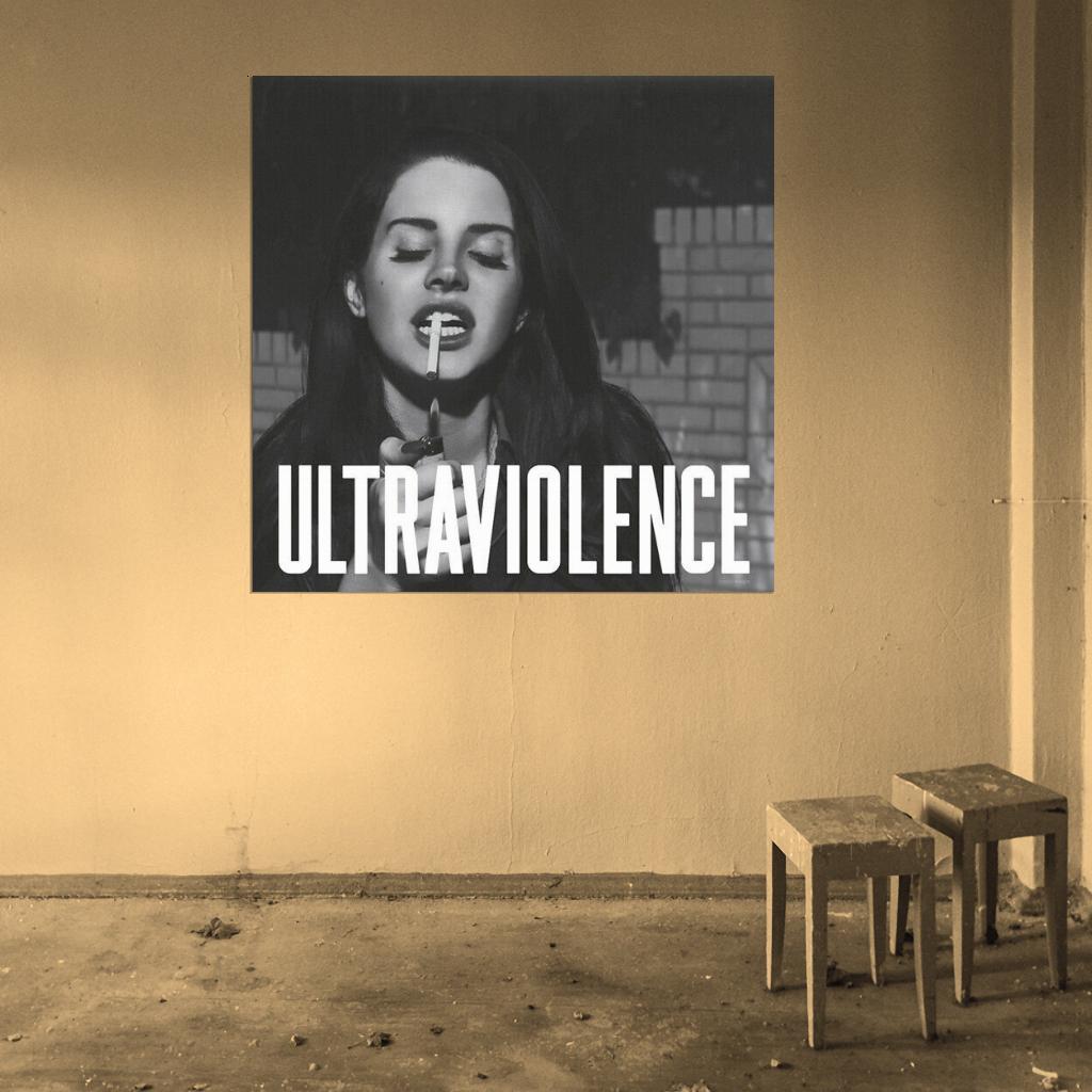 Lana Del Rey Smoking Music Album HD Cover Art Print Poster