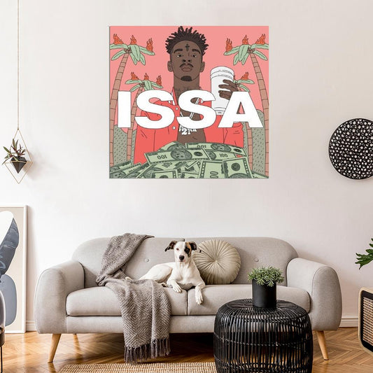 21 Savage 'Issa' Album HD Cover Art Music Poster - xonomax