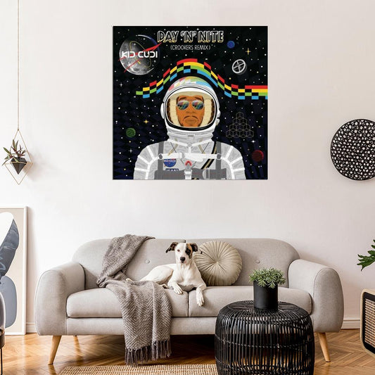 Kid Cudi "Day 'n' Nite" Music Album HD Cover Art Print Poster - xonomax