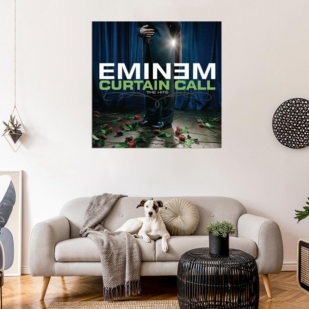 Eminem "Curtain Call: The Hits" Album HD Cover Music Print Poster - xonomax