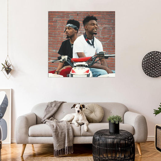 Metro Boomin & 21 Savage Cover HD Art Music Poster - xonomax
