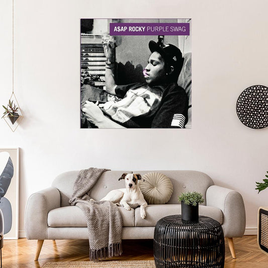 A$AP Rocky "Purple Swag" Music Album HD Cover Art Poster - xonomax
