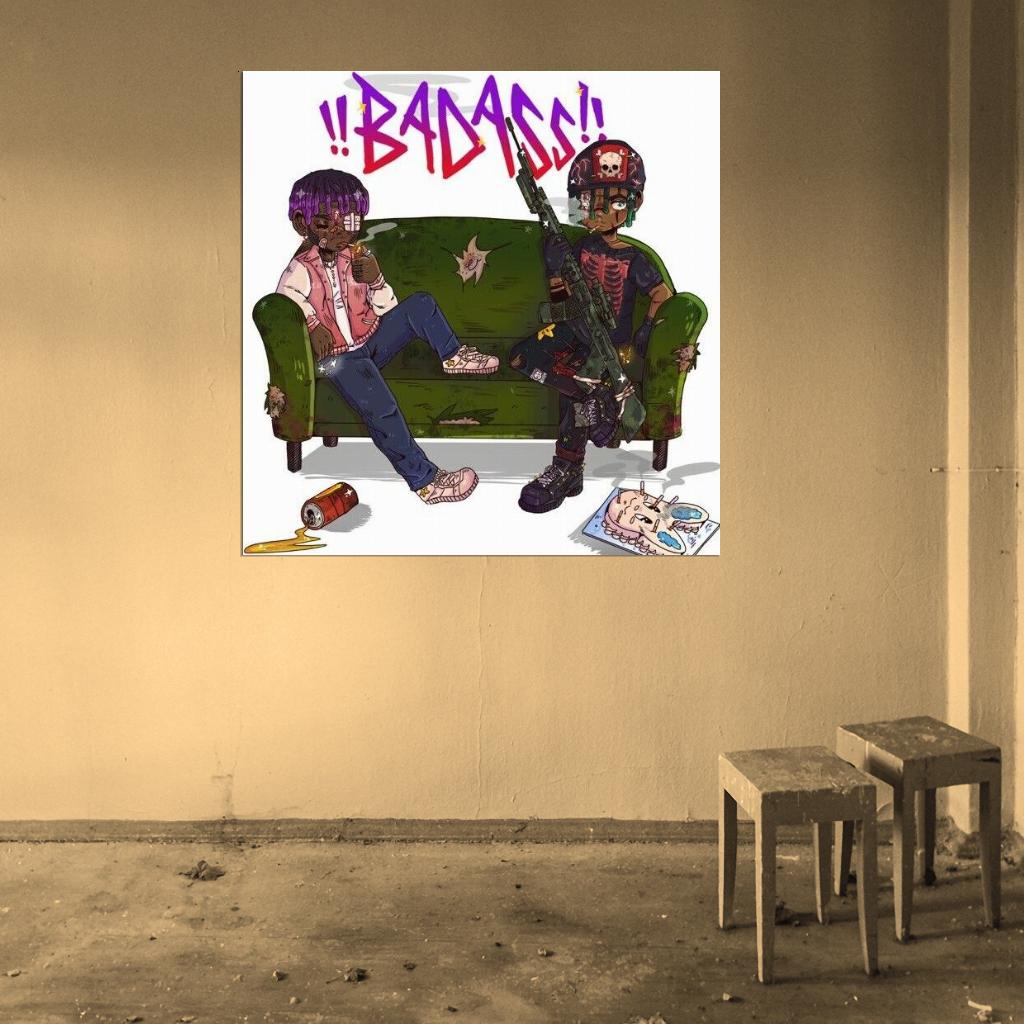 Lil Uzi Vert "BADASS" Music Album HD Cover Art Print Poster - xonomax