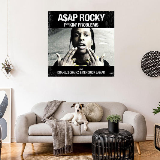 A$AP Rocky "F**kin' Problems" Album HD Cover Art Music Poster - xonomax