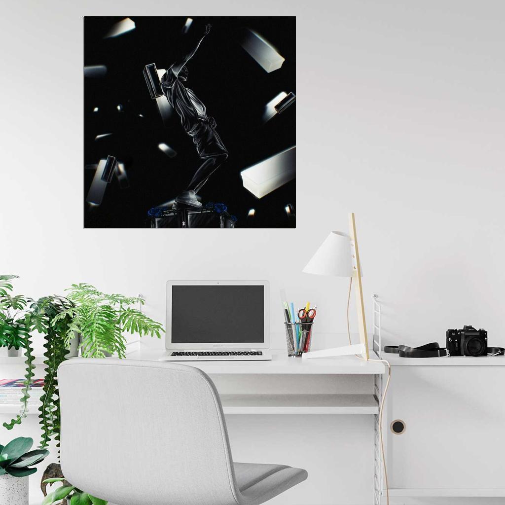 Kanye West "City of Gods" Album HD Cover Art Music Poster