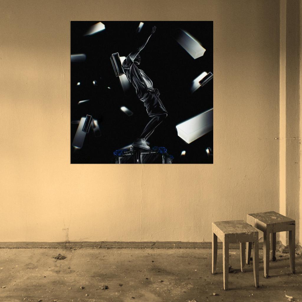 Kanye West "City of Gods" Album HD Cover Art Music Poster