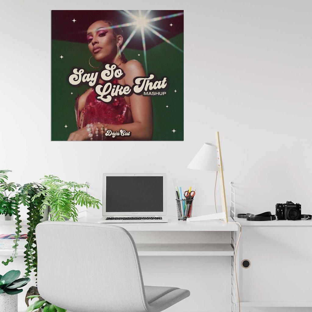 Doja Cat "Say So (Mashup)" Album HD Cover Art Poster - xonomax