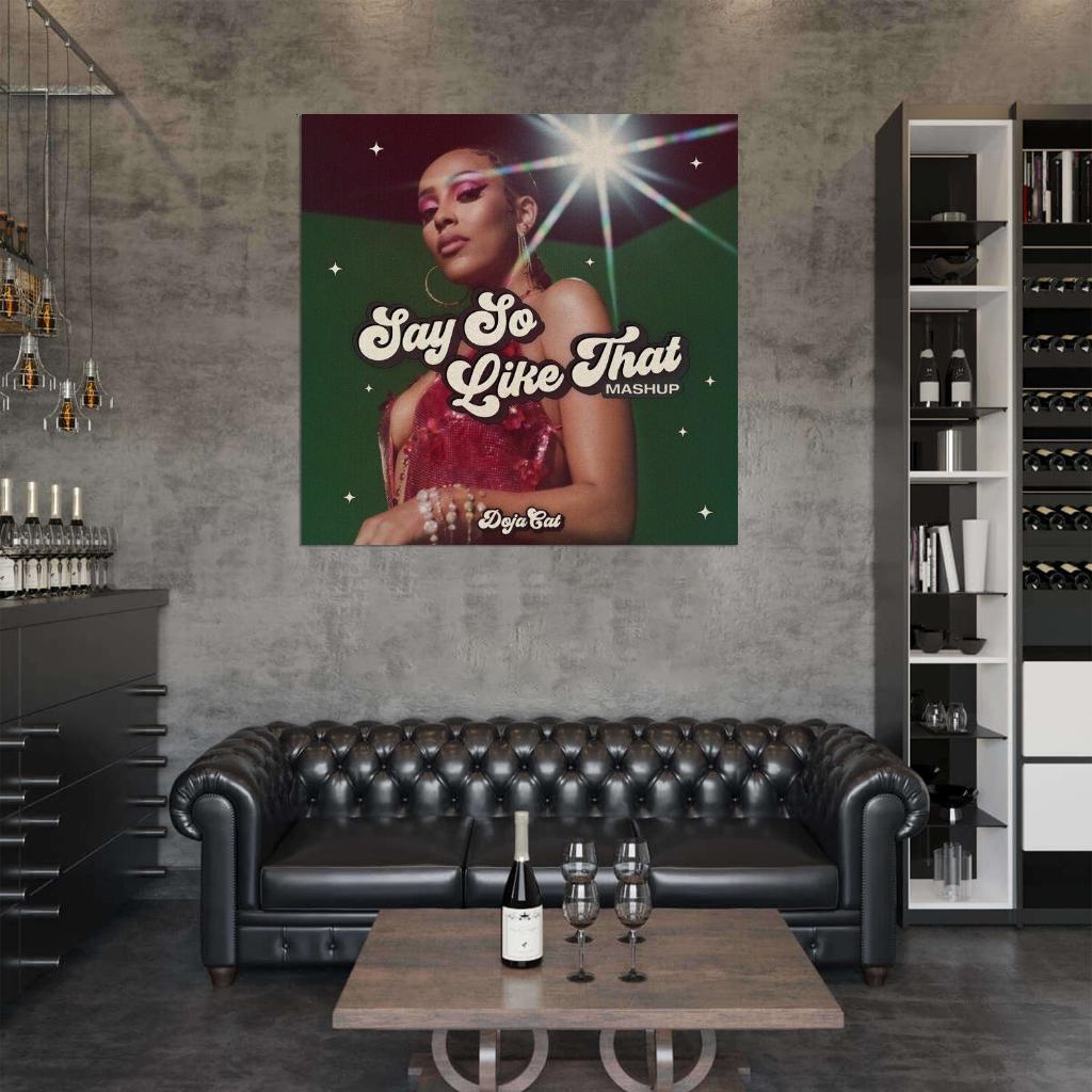 Doja Cat "Say So (Mashup)" Album HD Cover Art Poster - xonomax