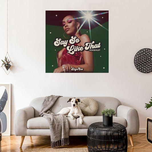 Doja Cat "Say So (Mashup)" Album HD Cover Art Poster - xonomax