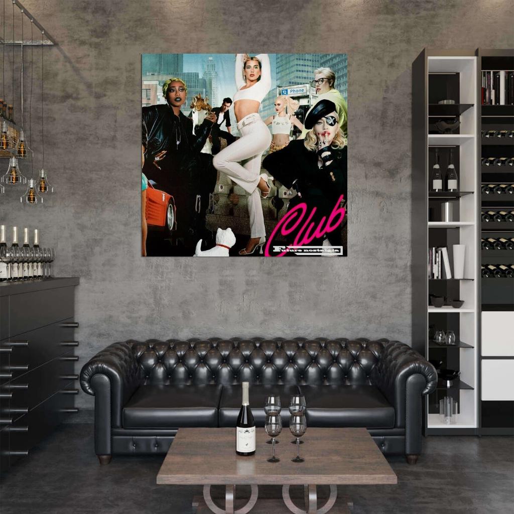 Dua Lipa “Club Future Nostalgia” Album HD Cover Print Poster - xonomax