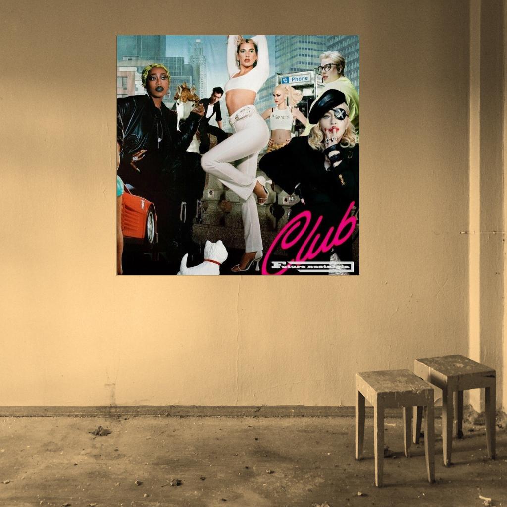 Dua Lipa “Club Future Nostalgia” Album HD Cover Print Poster - xonomax