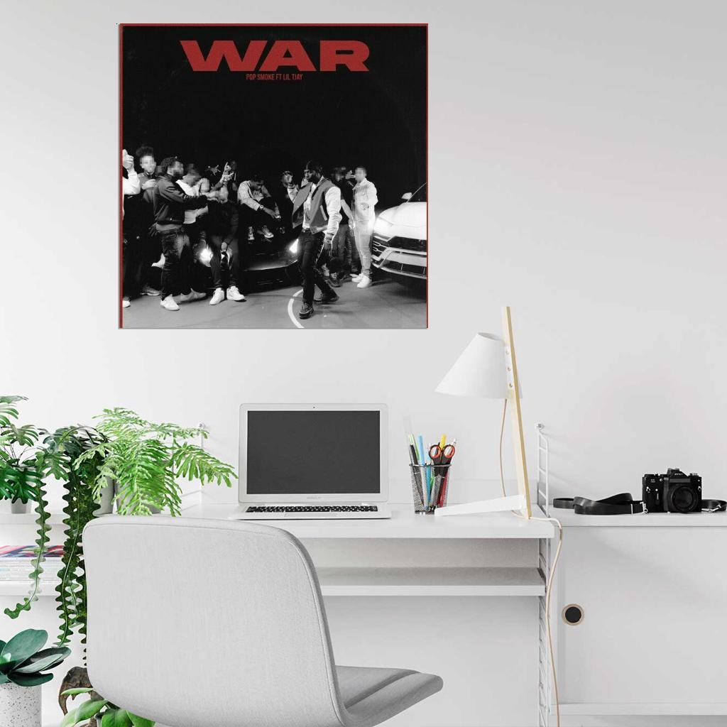 Pop Smoke "War feat. Lil Tjay" Album HD Cover Art Print Poster - xonomax