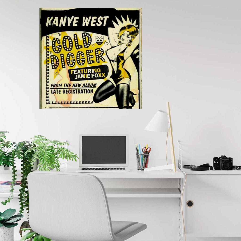 Kanye West "Gold Digger" Album Song HD Cover Art Music Poster