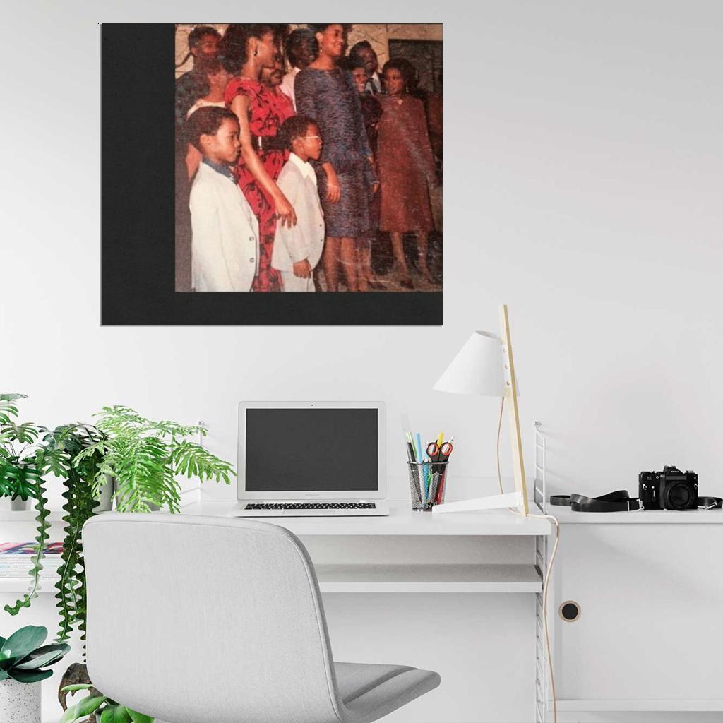 Kanye West "No More Parties In LA" Song Cover Music Poster