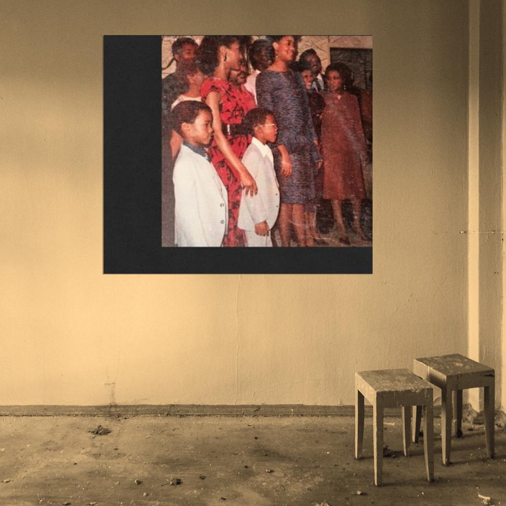 Kanye West "No More Parties In LA" Song Cover Music Poster