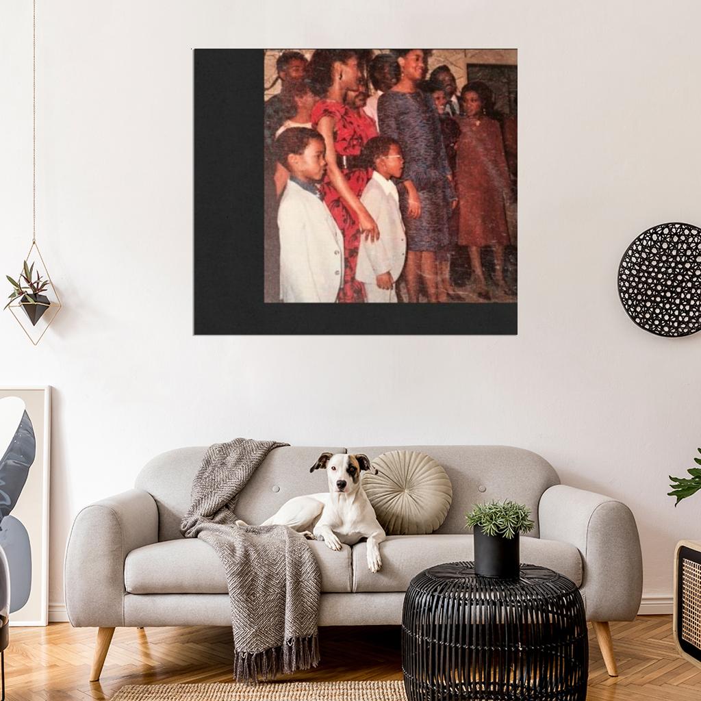 Kanye West "No More Parties In LA" Song Cover Music Poster