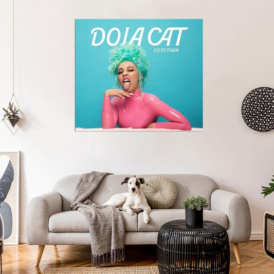 Doja Cat "Go To Town" Music Album HD Cover Art Poster - xonomax