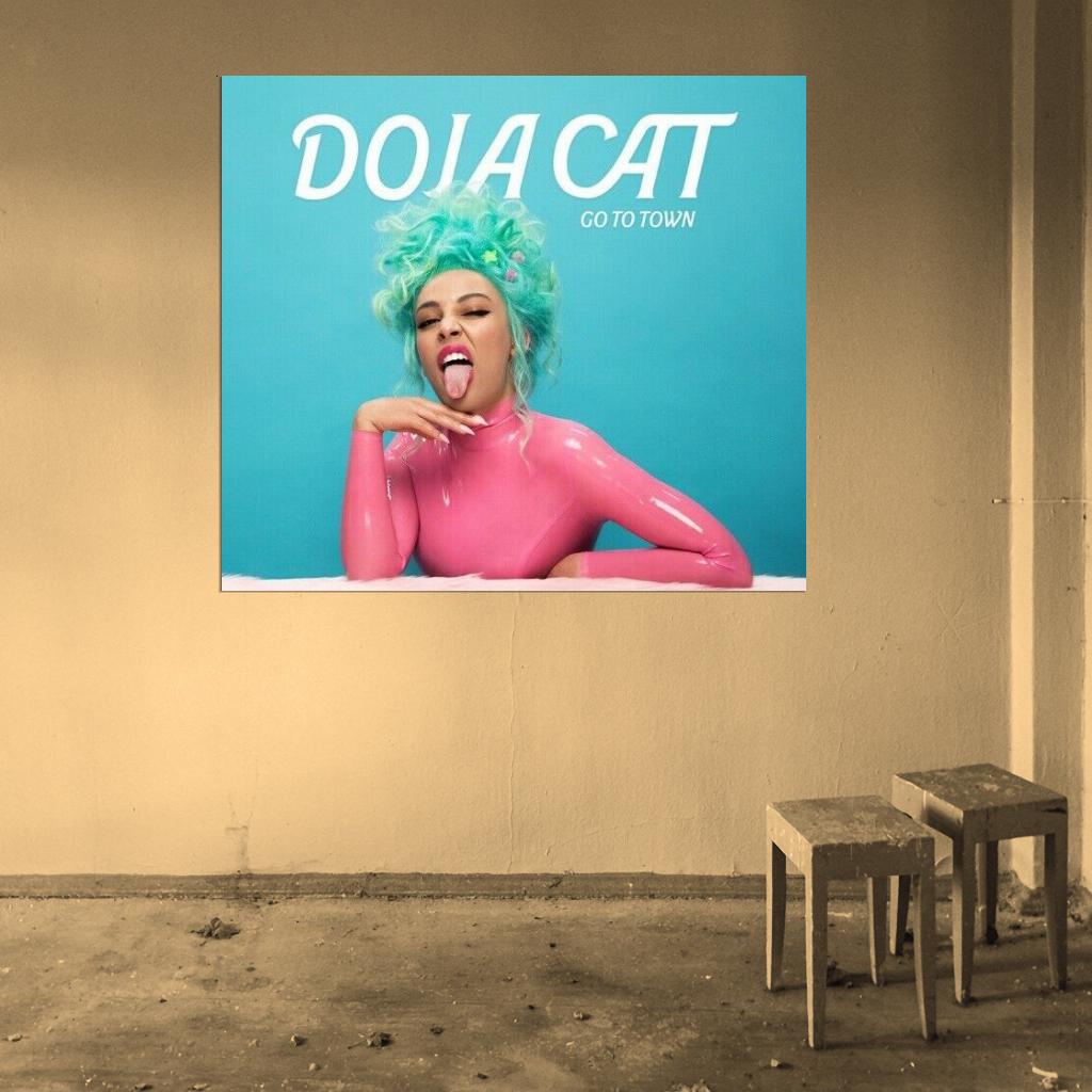 Doja Cat "Go To Town" Music Album HD Cover Art Poster - xonomax