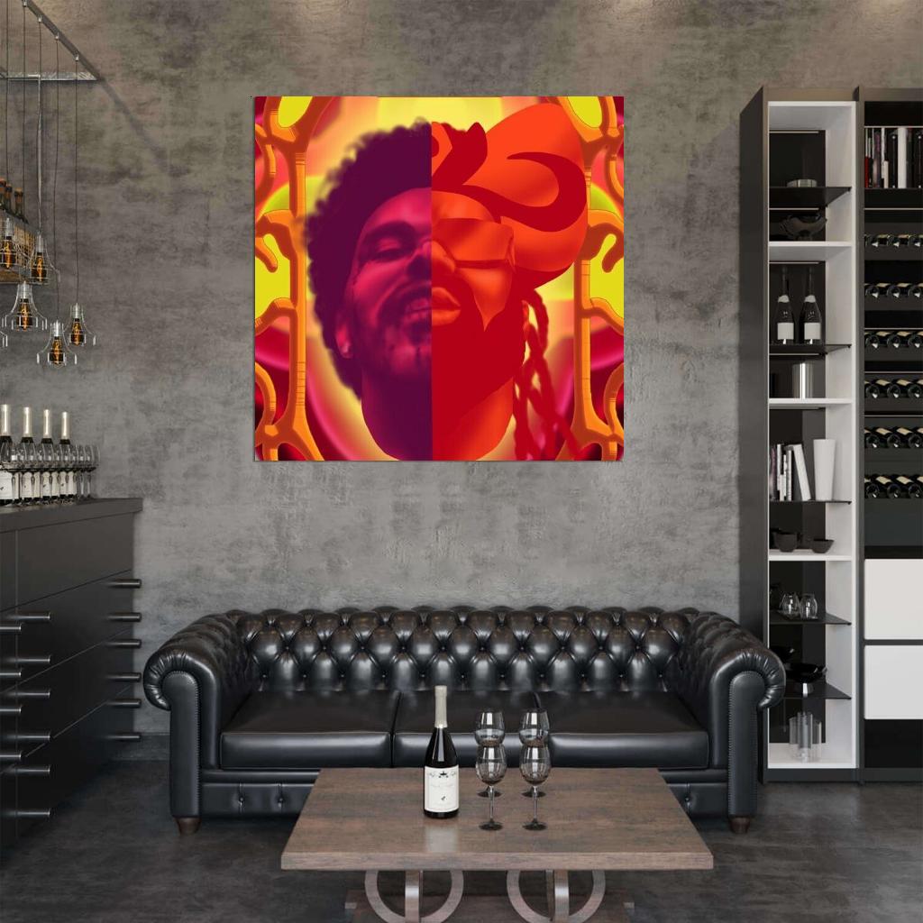 The Weeknd "Blinding Lights" Album HD Cover Art Poster