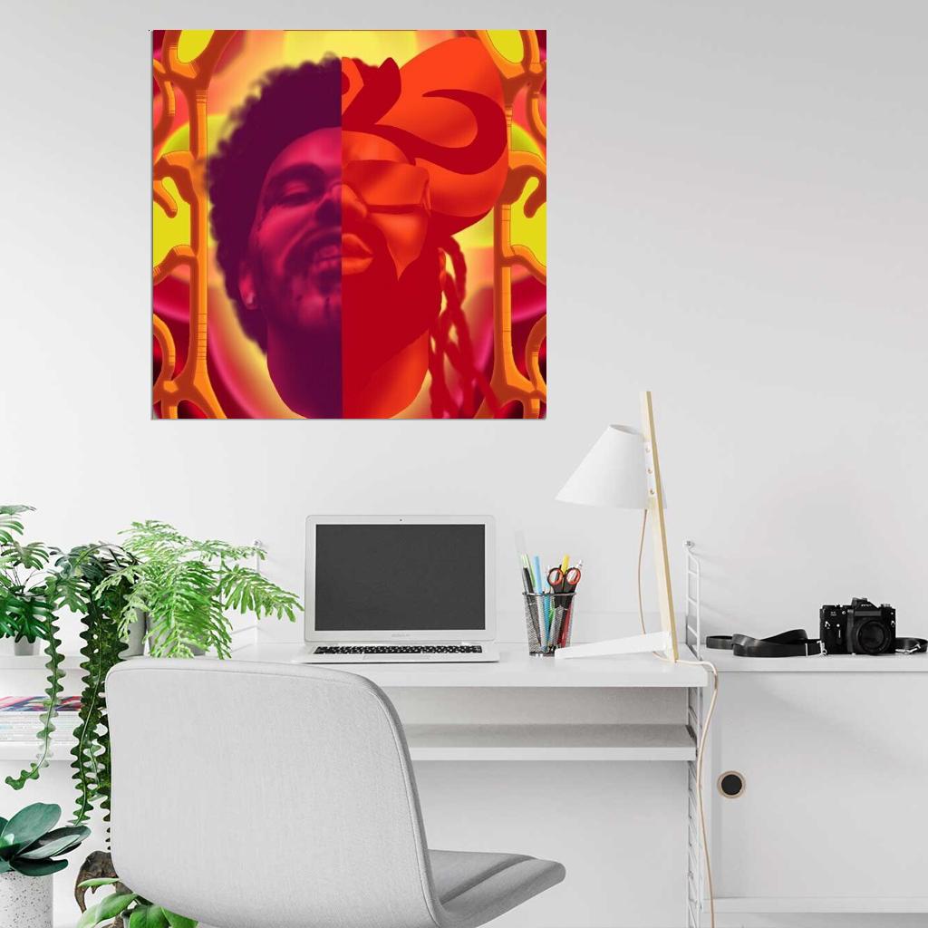 The Weeknd "Blinding Lights" Album HD Cover Art Poster