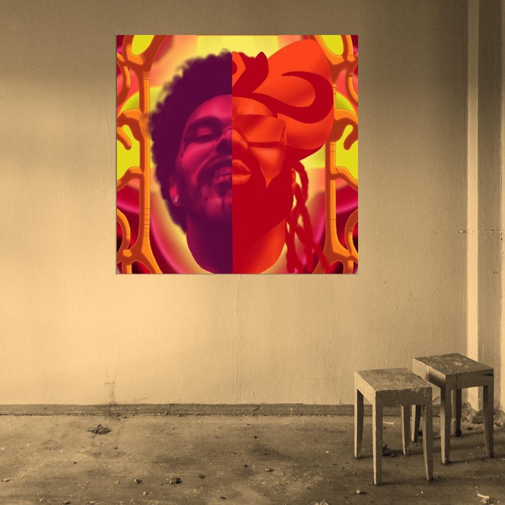 The Weeknd "Blinding Lights" Album HD Cover Art Poster