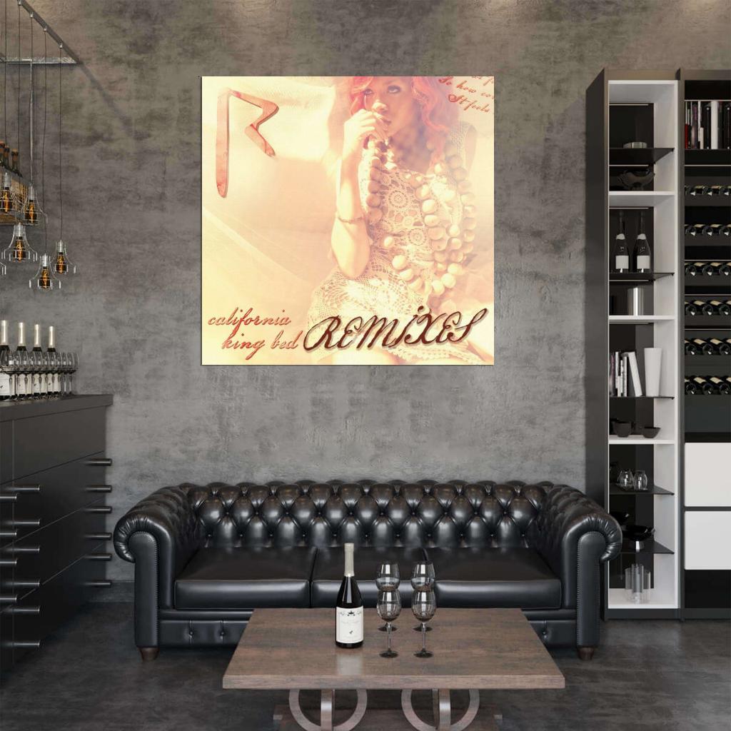 Rihanna "California King Bed" Album HD Cover Art Print Poster