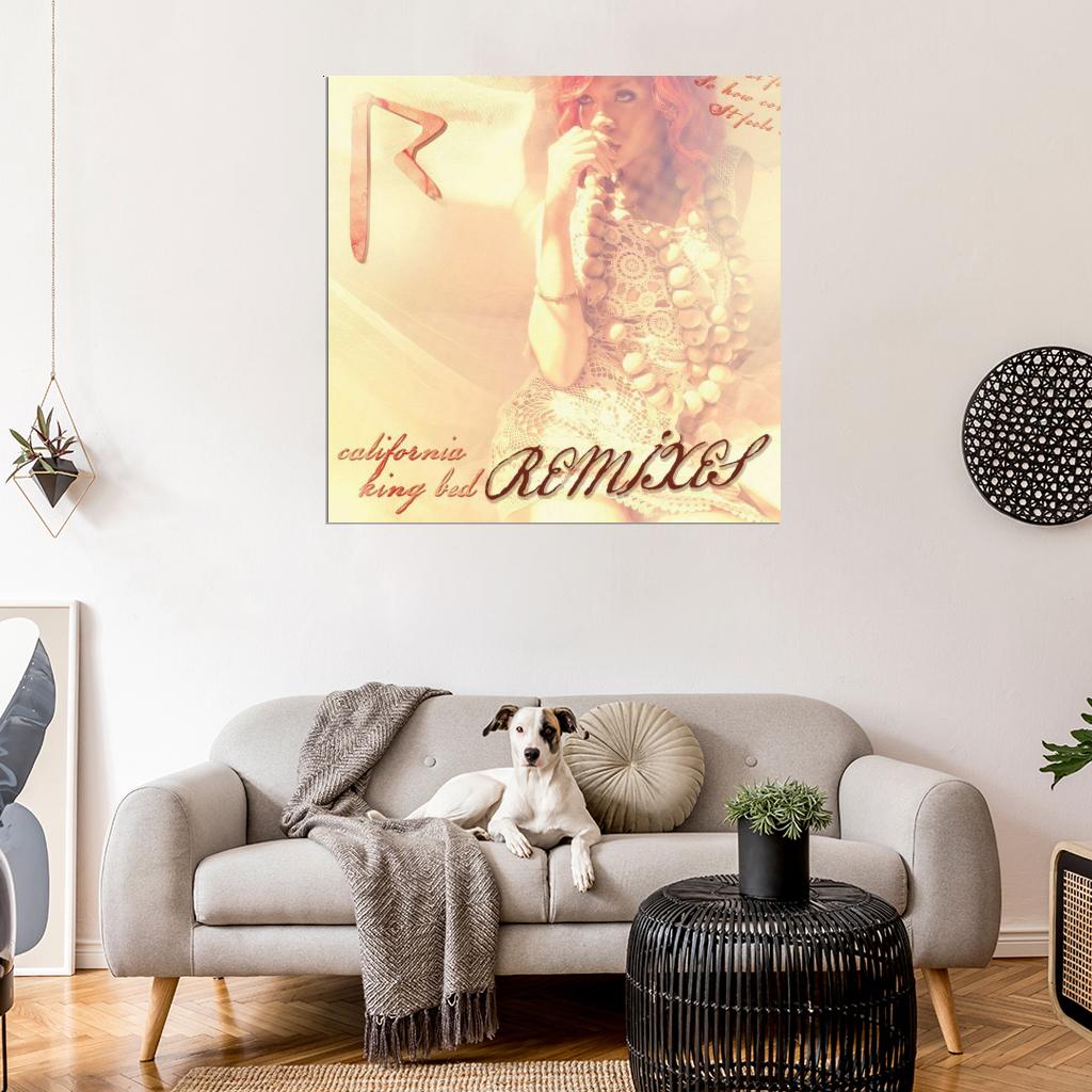 Rihanna "California King Bed" Album HD Cover Art Print Poster