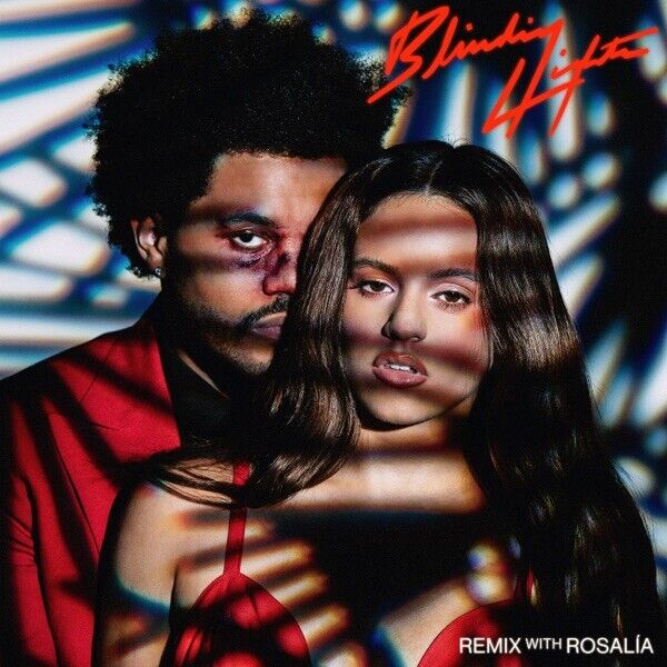 The Weeknd & ROSALÍA Blinding Lights Cover Music Poster - xonomax