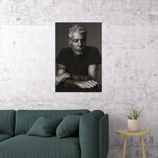 Anthony Bourdain Poster Celebrity Chef Wall Art Travel Host Print - xonomax